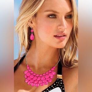 Elegant Pink Statement Necklace
